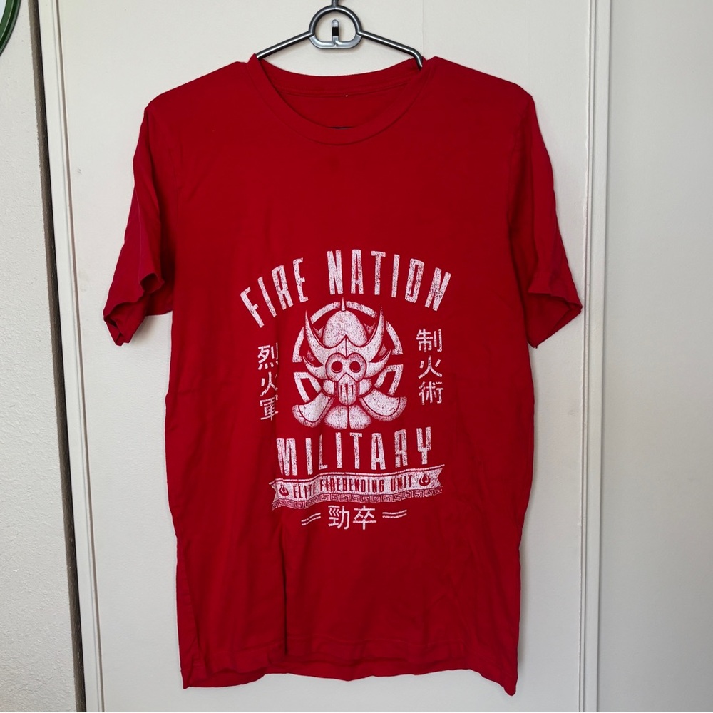 Red Fire Nation Military Medium Unisex Graphic T-Shirt